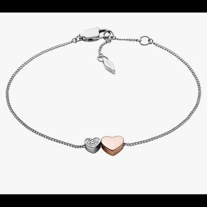 NIB Fossil Stainless Steel Silver Toned Bracelet